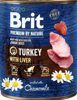 Brit Premium by Nature Turkey with Liver Mokra Karma dla szczeniaka op. 800g Pakiet 6szt.