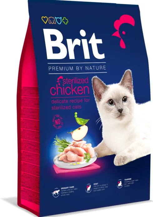 Brit Premium Cat Adult Sterilised Sucha Karma dla kota op. 8kg