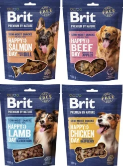 Brit Premium Happy Snacks Pakiet Degustacyjny Przysmak dla psa op. 4x180g