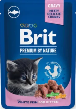 Brit Premium Kitten White Fish Chunks Mokra Karma dla kociąt op. 100g Pakiet 24szt.