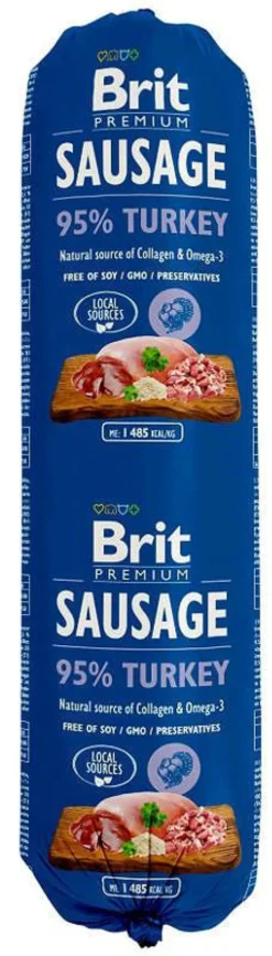 Brit Premium Sausage Adult Turkey Mokra Karma dla psa op. 800g Pakiet 12szt.