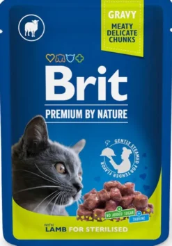 Brit Premium Sterilised Lamb Chunks Mokra Karma dla kota op. 100g Pakiet 24szt.