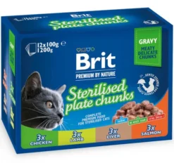 Brit Premium Sterilised Plate Chunks Mokra Karma dla kota op. 12x100g