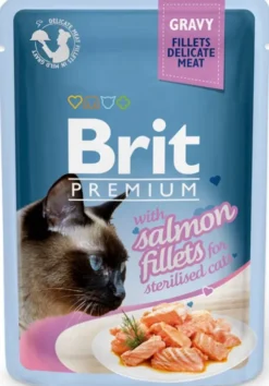 Brit Premium Sterilised Salmon Fillets Mokra Karma dla kota op. 85g