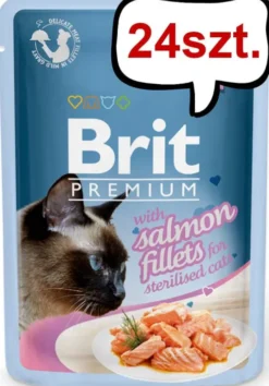 Brit Premium Sterilised Salmon Fillets Mokra Karma dla kota op. 85g PAKIET 24szt.