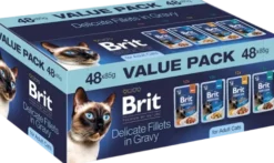 Brit Premium Value Pack Adult Cats Delicate Fillets in Gravy Mokra Karma dla kota op. 48x85g