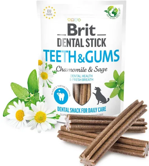 Brit Przysmak Dental Stick Teeth&Gums Chamomile&Sage dla psa op. 251g