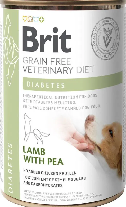 Brit Veterinary Diet Diabetes Lamb&Pea Mokra Karma dla psa op. 400g