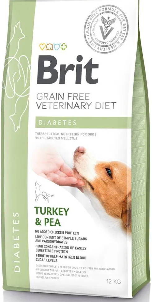 Brit Veterinary Diet Diabetes Turkey&Pea Sucha Karma dla psa op. 12kg