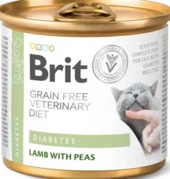 Brit Veterinary Diet Diabetes Lamb&Pea Mokra Karma dla kota op. 200g Pakiet 6szt.