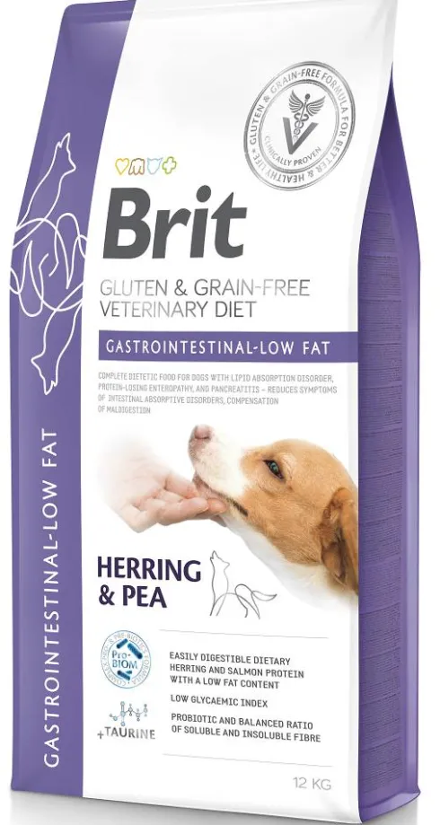 Brit Veterinary Diet Gastrointestinal LOW FAT Herring&Pea Sucha Karma dla psa op. 12kg