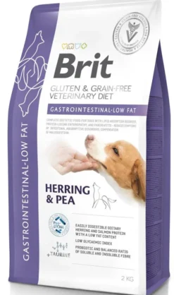 Brit Veterinary Diet Gastrointestinal LOW FAT Herring&Pea Sucha Karma dla psa op. 2kg