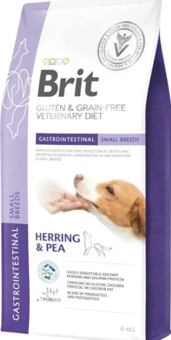 Brit Veterinary Diet Gastrointestinal SMALL Herring&Pea Sucha Karma dla psa op. 6kg