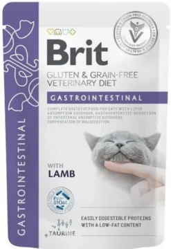 Brit Veterinary Diet Gastrointestinal Lamb Mokra Karma dla kota op. 85g Pakiet 12szt. SASZETKA