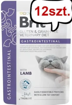 Brit Veterinary Diet Gastrointestinal Lamb Mokra Karma dla kota op. 85g Pakiet 12szt. SASZETKA