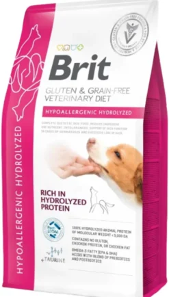 Brit Veterinary Diet Hypoallergenic Hydrolized Protein Sucha Karma dla psa op. 12kg