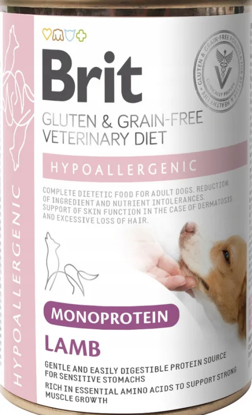 Brit Veterinary Diet Hypoallergenic MONO Lamb Mokra Karma dla psa op. 400g