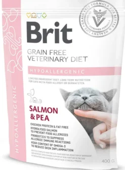 Brit Veterinary Diet Hypoallergenic Salmon&Pea Sucha Karma dla kota op. 400g