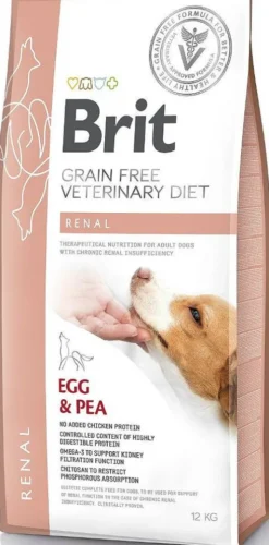Brit Veterinary Diet Renal Egg&Pea Sucha Karma dla psa op. 12kg
