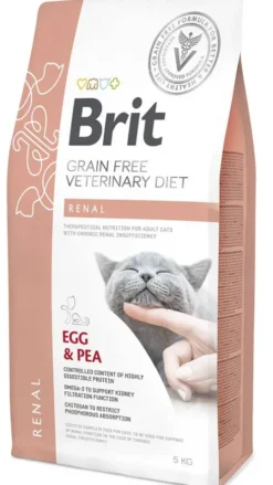 Brit Veterinary Diet Renal Egg&Pea Sucha Karma dla kota op. 5kg WYPRZEDAŻ