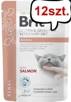 Brit Veterinary Diet Renal Salmon Mokra Karma dla kota op. 85g Pakiet 12szt. SASZETKA