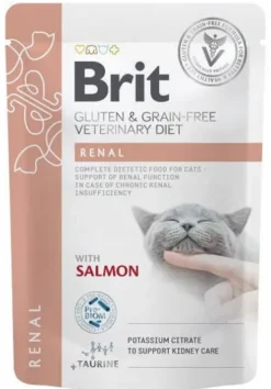 Brit Veterinary Diet Renal Salmon Mokra Karma dla kota op. 85g Pakiet 12szt. SASZETKA