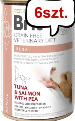Brit Veterinary Diet Renal Tuna&Salmon&Pea Mokra Karma dla psa op. 400g Pakiet 6szt.