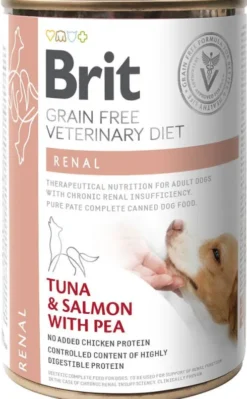 Brit Veterinary Diet Renal Tuna&Salmon&Pea Mokra Karma dla psa op. 400g Pakiet 6szt.
