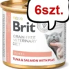 Brit Veterinary Diet Renal Tuna&Salmon&Pea Mokra Karma dla kota op. 200g Pakiet 6szt.