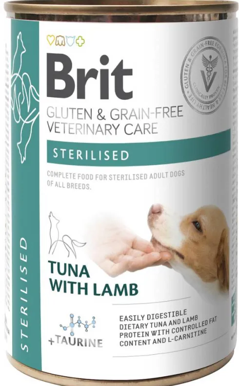 Brit Veterinary Diet Sterilised Tuna&Lamb Mokra Karma dla psa op. 400g Pakiet 6szt.
