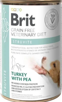 Brit Veterinary Diet Struvite Turkey&Pea Mokra Karma dla psa op. 400g Pakiet 6szt.