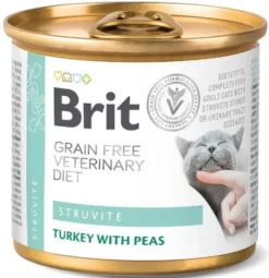 Brit Veterinary Diet Struvite Turkey&Pea Mokra Karma dla kota op. 200g Pakiet 6szt.