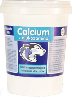 Calcium Preparat witaminowy Niebieski z glukozaminą dla psa op. 400g