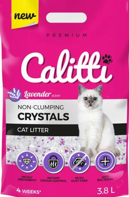 Calitti Crystal Żwirek silikonowy zapach lawenda dla kota poj. 3,8l