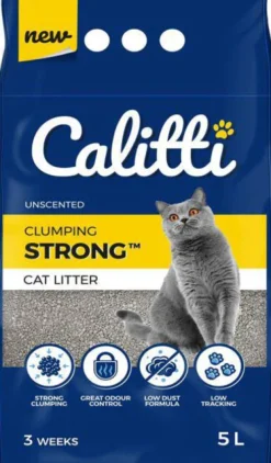 Calitti Strong Żwirek bentonitowy bezzapachowy dla kota poj. 5l Pakiet 5szt. [25l]