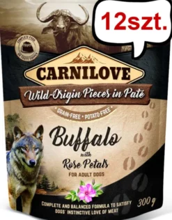 Carnilove Adult Buffalo&Rose Petals Mokra Karma dla psa op. 300g Pakiet 12szt. SASZETKA