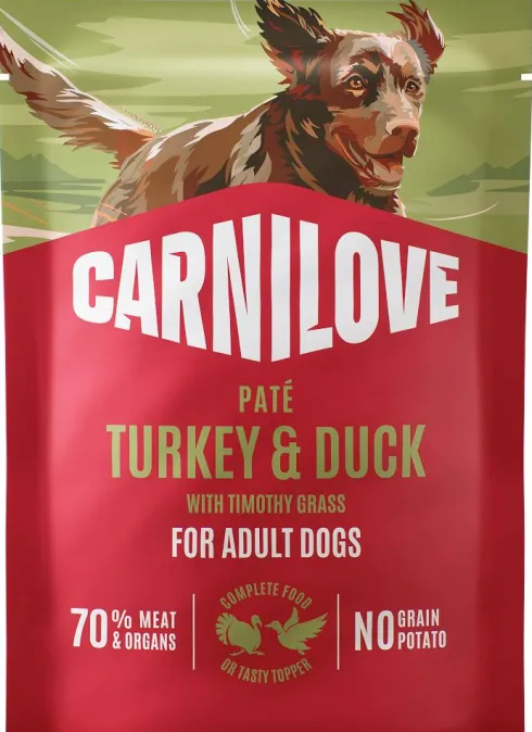 Carnilove Adult Turkey&Duck Pate Mokra Karma dla psa op. 300g Pakiet 12szt. SASZETKA