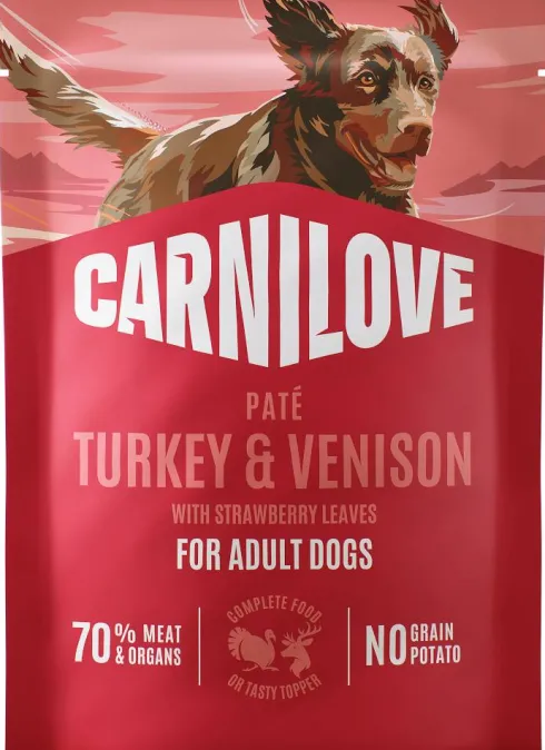 Carnilove Adult Turkey&Venison Pate Mokra Karma dla psa op. 300g Pakiet 12szt. SASZETKA