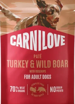 Carnilove Adult Turkey&Wild Boar Pate Mokra Karma dla psa op. 300g Pakiet 12szt. SASZETKA