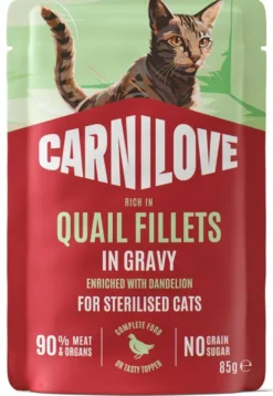 Carnilove Cat Adult Sterilised Quail Fillets in Gravy Mokra Karma dla kota op. 85g