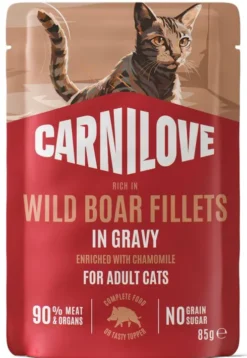 Carnilove Cat Adult Wild Boar Fillets in Gravy Mokra Karma dla kota op. 85g
