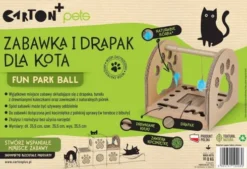 Carton+ Pets Zabawka kartonowa Fun Park Ball z piórkami dla kota WYPRZEDAŻ