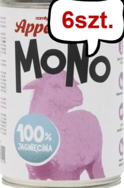 Comfy Appetit Mono Jagnięcina Mokra karma dla psa 400g Pakiet 6szt. WYPRZEDAŻ