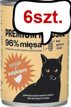 Comfy Appetit Premium Mousse z Indykiem Mokra karma dla kota 400g Pakiet 6szt. WYPRZEDAŻ