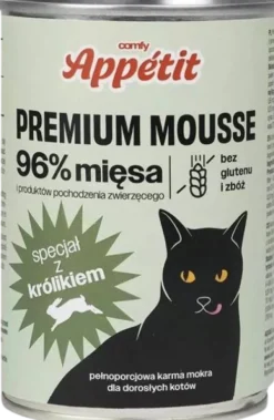 Comfy Appetit Premium Mousse z Królikiem Mokra karma dla kota 400g WYPRZEDAŻ