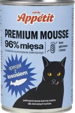 Comfy Appetit Premium Mousse z Łososiem Mokra karma dla kota 400g Pakiet 6szt. WYPRZEDAŻ