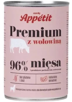 Comfy Appetit Premium z Wołowiną Mokra karma dla psa 400g WYPRZEDAŻ