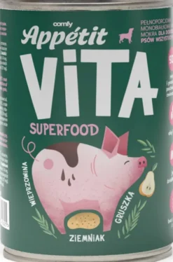 Comfy Appetit Vita Wieprzowina Mokra karma dla psa 400g Pakiet 6szt. WYPRZEDAŻ