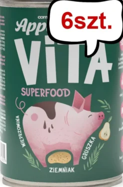 Comfy Appetit Vita Wieprzowina Mokra karma dla psa 400g Pakiet 6szt. WYPRZEDAŻ
