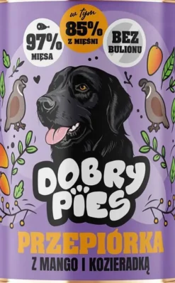 Dobry Pies Adult Przepiórka z mango i kozieradką Mokra karma dla psa op. 400g